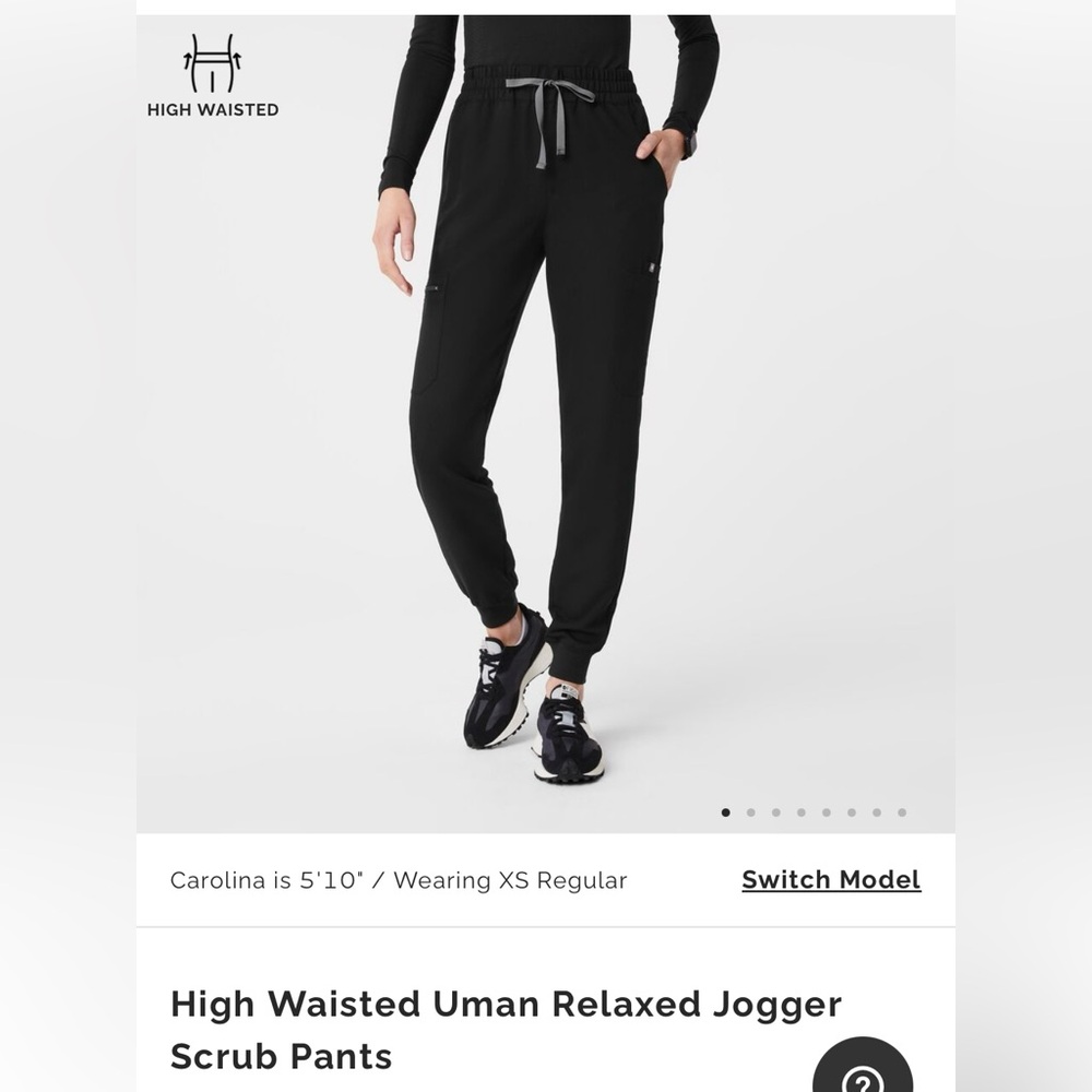 Figs scrub pants high waisted Uman joggers size Small Tall
